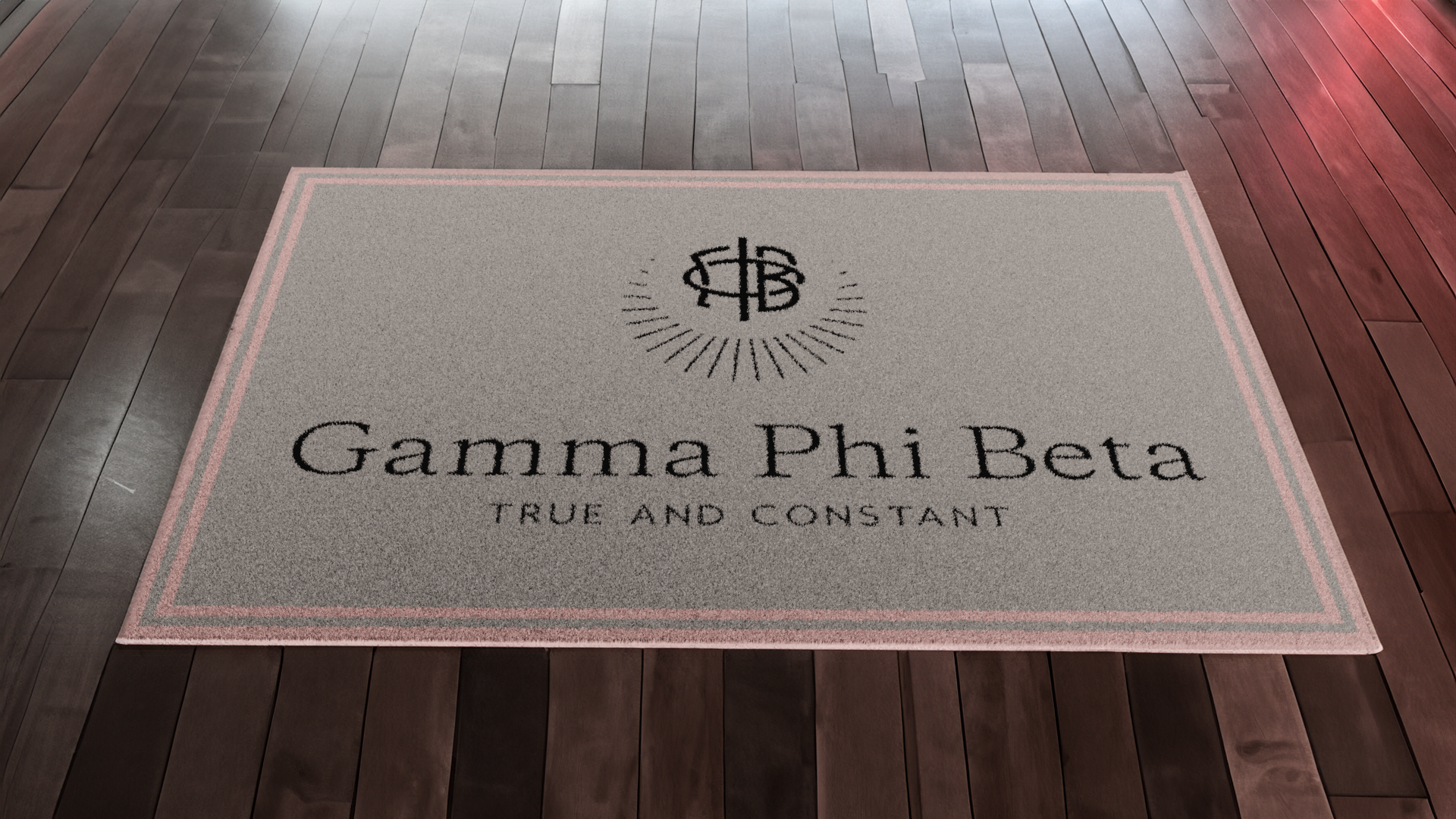 Gamma Phi Beta "Spirit" Rug (3'10" x 5'4") - Greek-Rugs.com