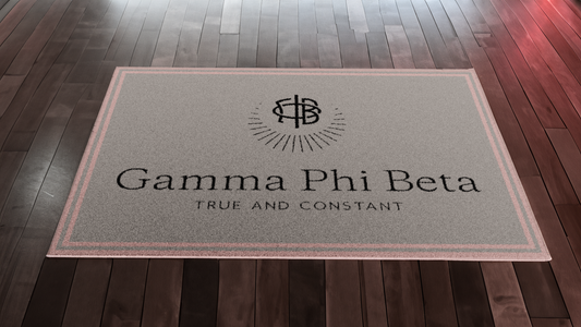Gamma Phi Beta "Spirit" Rug (3'10" x 5'4") - Greek-Rugs.com