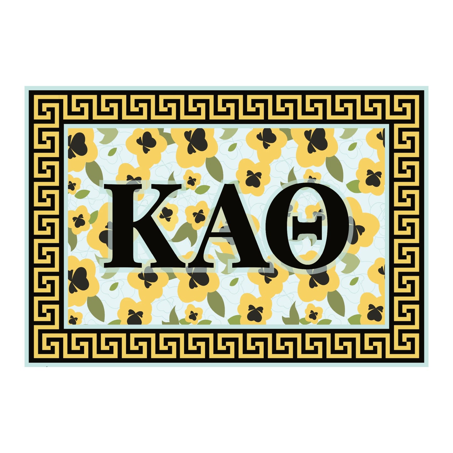 Kappa Alpha Theta Rug- Letters