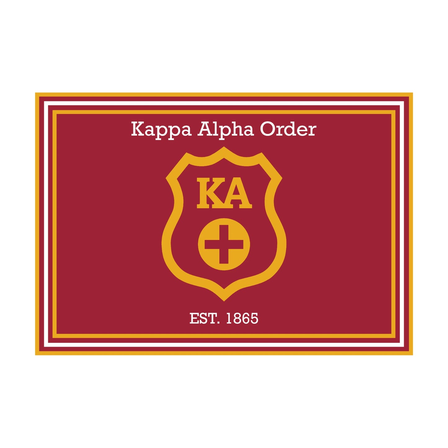Kappa Alpha Order Rug- Badge