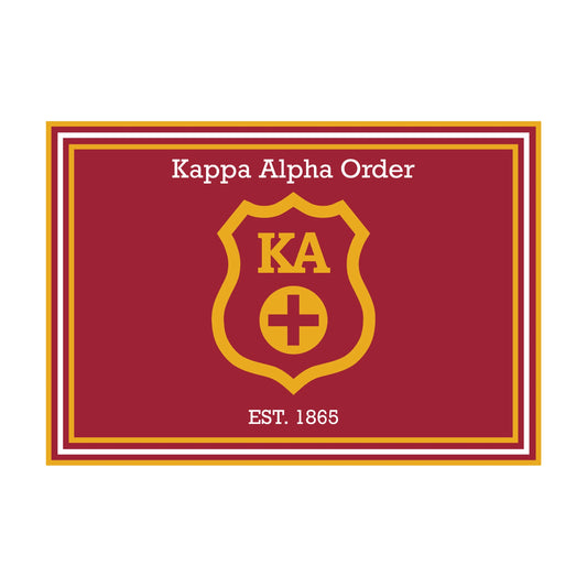 Kappa Alpha Order Rug- Badge