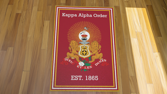 Kappa Alpha Order "Crest" Rug (7'8" x 10'9") - Greek-Rugs.com