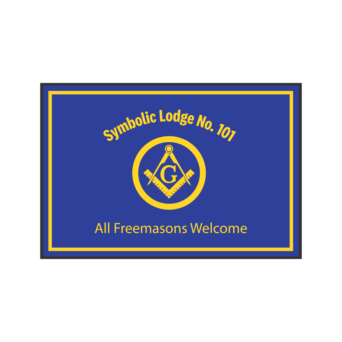 "All Freemasons Welcome" Mat