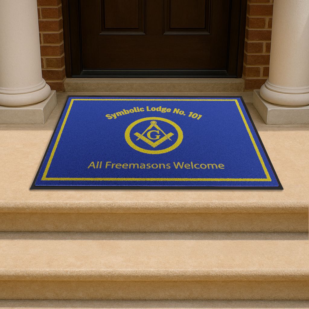 "All Freemasons Welcome" Mat