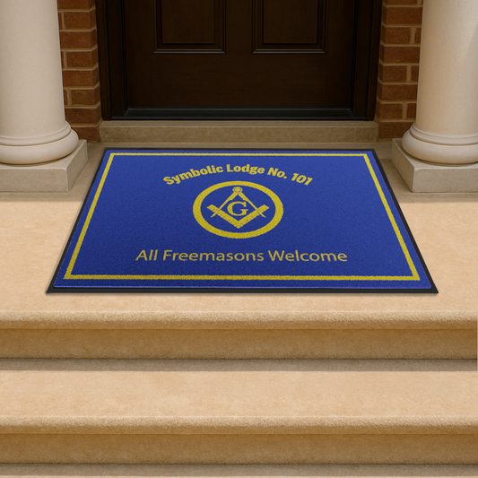 "All Freemasons Welcome" Mat