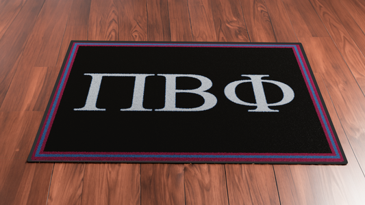 Pi Beta Phi "Letters" Mat (3' x 4') - Greek-Rugs.com