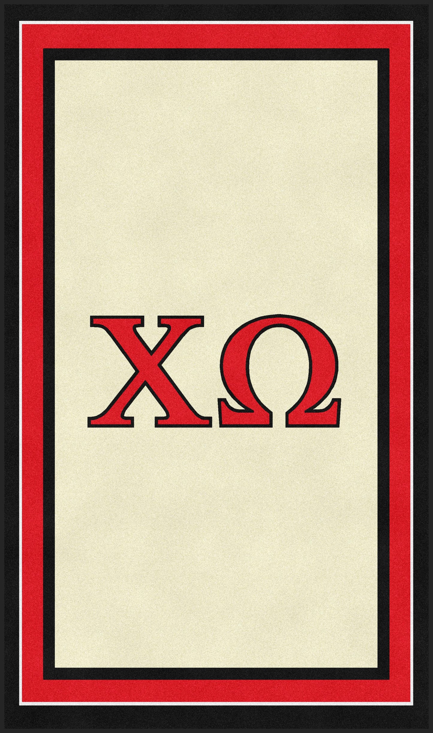 Chi Omega Mat- Letters Custom with serged Edge